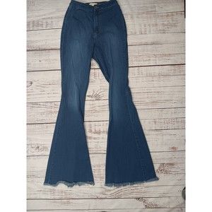 APHRODITE Jeans Junior 5 (27) Flared  Blue Denim Dark Wash Stretch